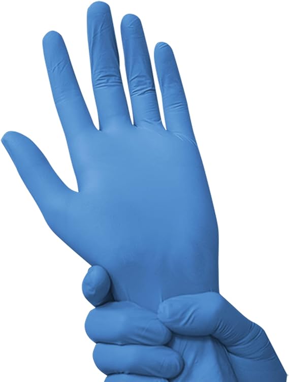 VIVID Nitrile Medical Grade Exam Gloves - Non-Latex, Powder, Rubber Free for Dental, Medical, Food Handling, Automotive, Art, Craft, Home Use, Pack of 200, MaxiTouch, Medium