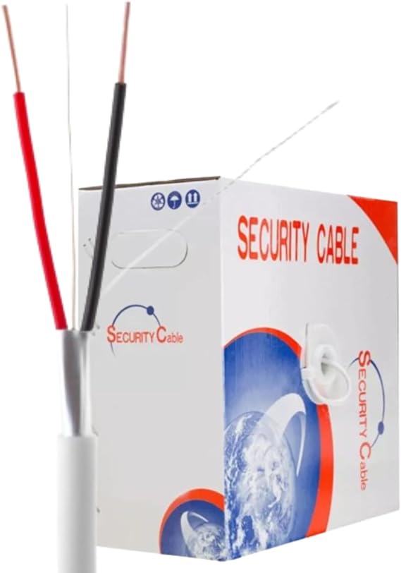 SATMAXIMUM Alarm Wire 22/2 Shielded 500FT Solid Security Cable Burglar Station