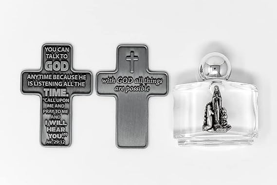 Lourdes Water Bottle containing Lourdes Water that has been BLESSED IN LOURDES & a Pocket Token