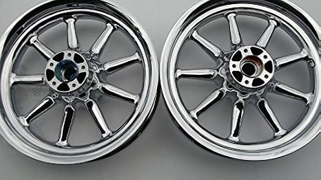 Harley Touring FLH 9-Spoke Rims Mirror Polished 2000-2008