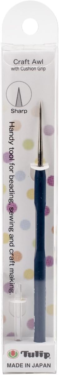 Tulip Needle Company Craft Awl with Cushion Grip, Navy