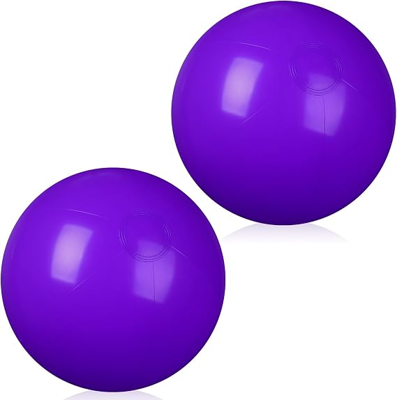 2 Pcs 12 Inch Solid Beach Balls Inflatable Beach Balls Bulk Large Blow up Pool Game Toys for for Summer Beach