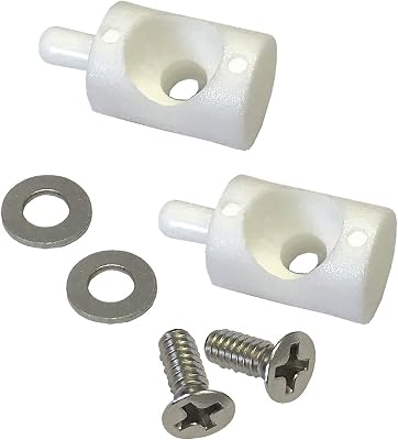 White Nylon Hinge Bushing Pin Kit 38 Diameter for Continuous Hinge Shower Enclosure