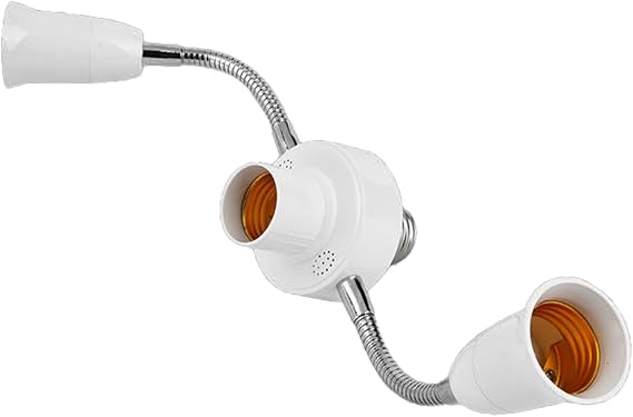 E27 to E27 Splitter 6 in 1 Rotatable Socket Adapter, Three Heads [Energy Class A++]