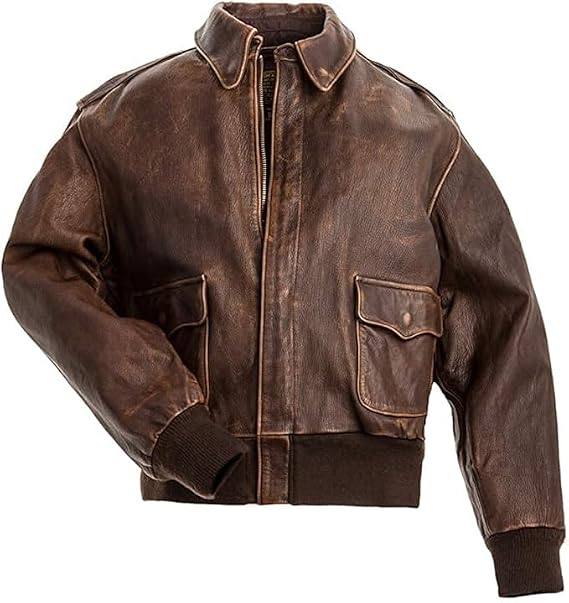 Men pilot Shirt Style real leather jacket | iconic Air force flying bomber jacket for Men