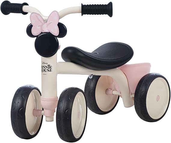 Smoby - Minnie - Rookie Ride-On - Silent Wheels - Small Toy Box - Easily Transportable - From 12 Months - Made in Spain