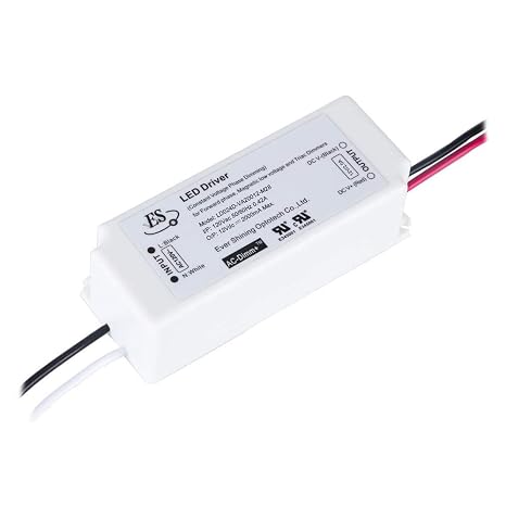 UL Recognized Dimmable LED Driver 12V 24W Triac Dimming Power Supply IP67 Waterproof, 12V Transformer Dimmable, 12 Volt Constant Voltage Adapter,120V AC Line Dimming for LED Strip Light 2 Amp