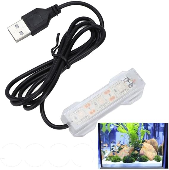 Blue Light Small Aquarium Led Light, Led Fish Tank Light for Freshwater Plants Aquarium Accessories, Fish and Aquatic Pet Supplies [Energy Class A]