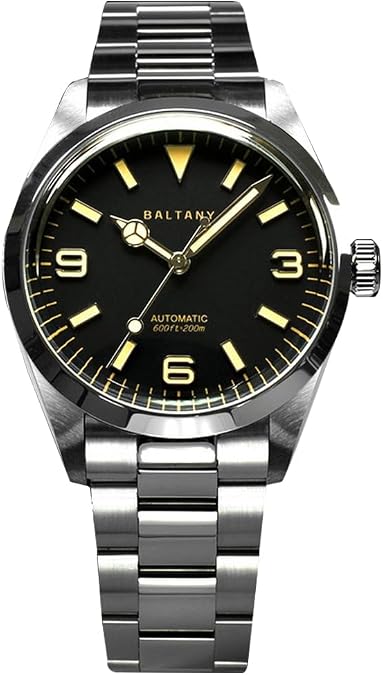 ACHARD Baltany Mens Automatic Watches 39MM Pilot Mechaical Wristwatch Fashion Bubble Sapphire 20ATM C3 Luminous NH38 / SW200