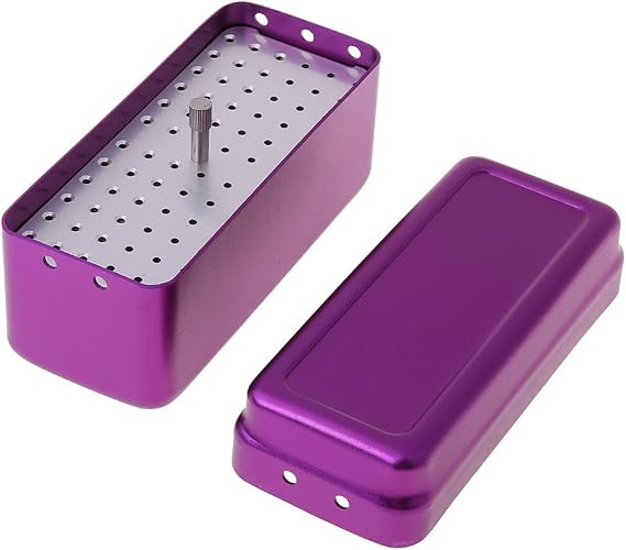 Buwei 3 colors 72 Hole Aluminium Autoclave Sterilizer Case Burs Dental Disinfection Endo Files Holder Box For Oral Care Tools
