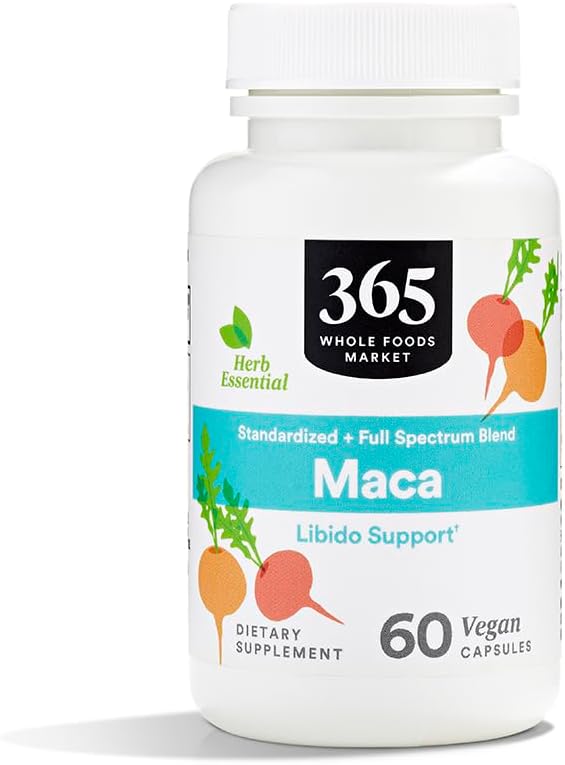 365 by Whole Foods Market, Maca Standardized + Full Spectrum Blend, Libido Support, Vegan Capsules, 60 Count