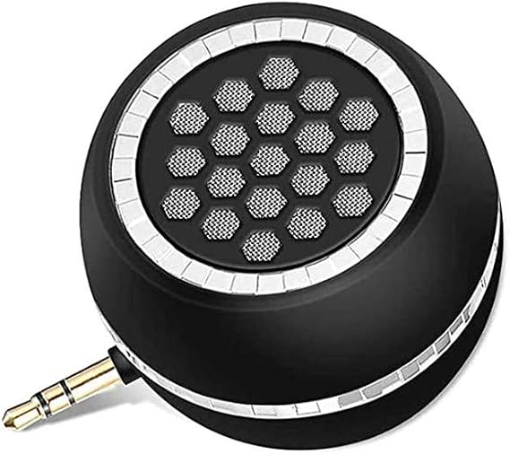 Mini Portable Speakers, 3W 36mm Microphone Speaker Line-in Speaker with 3.5mm Aux Audio Jack and Plug in Clear Bass Micro for Smart Phone, pad, Tablet, Laptop, Computer.