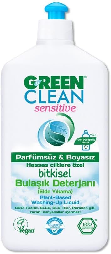 UGREEN U Green Clean Sensitive Parfümsüz Kokusuz Bitkisel Bulaşık Deterjanı 500 ml