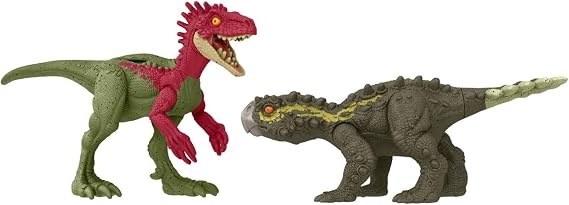 Jurassic World Epic Evolution Danger Pack Eoraptor vs Stegouros