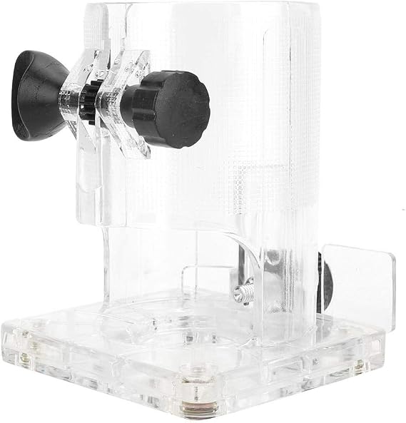 Trimmer Base, Woodworking Trimmer Router Transparent Plastic Base Power Tool Protective Accessory(Thickened)
