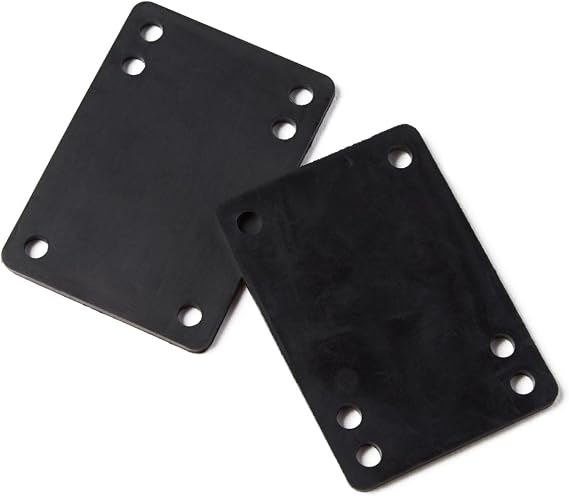 [CCS] Skateboard Riser Pads | 1/8" & 1/4" | Soft Rubber | 6 Hole Mounting Pattern | Set of 2