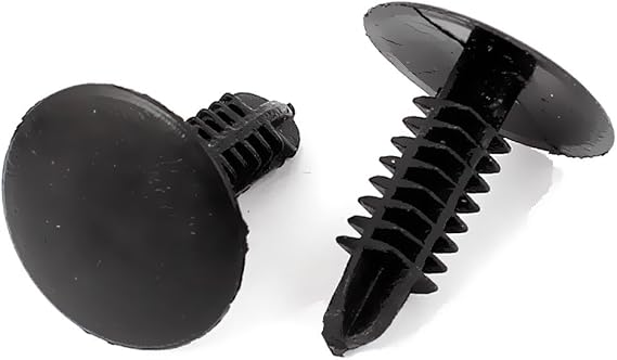 XMHF 100Pcs 4.7mm Hole Plastic Rivets Fastener Push Clips Black for Car Auto Fender