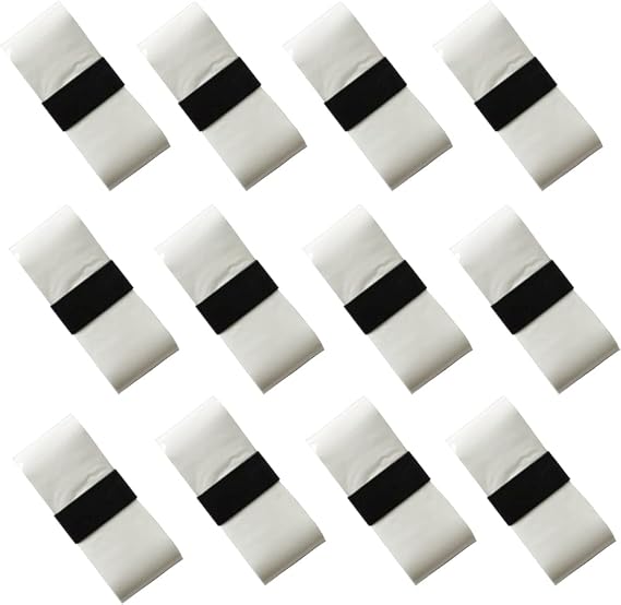 Overgrip Tacky Grip Wrap for Tennis,Squash Racket, Racquetball, Badminton, Pickleball Paddle, Baseball Bat 12 Piece Per Pack -AC148 White Colour