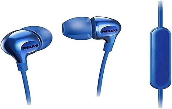 Philips Big Bass in Ear Headphones with Mic - Blue (SHE3555BL/27)