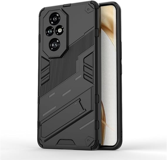 Microcase Honor 200 Pro Matrix Serisi Armor Standlı Perfect Koruma Kılıf - Siyah Al3416