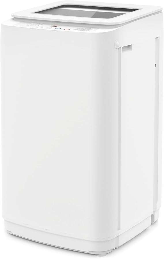 Auertech Portable Washing Machine, 0.9 cu.ft Compact Fully Automatic Washer with Drain Pump, 10 Programs, 3 Water Levels, Small Washer Dryer Combo for Apartment, RV, Dorm