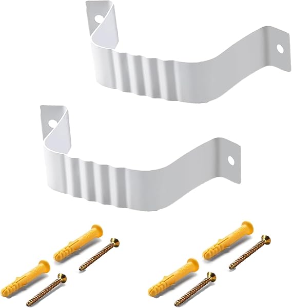 VYH Downspout Adapter Gutter Downspout Strap 3x4 Leader Strap 3x4 2pcs (White)