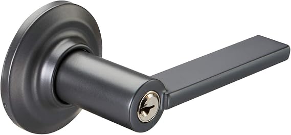 Yale Valdosta Round Lever Entry (Keyed), Black Suede