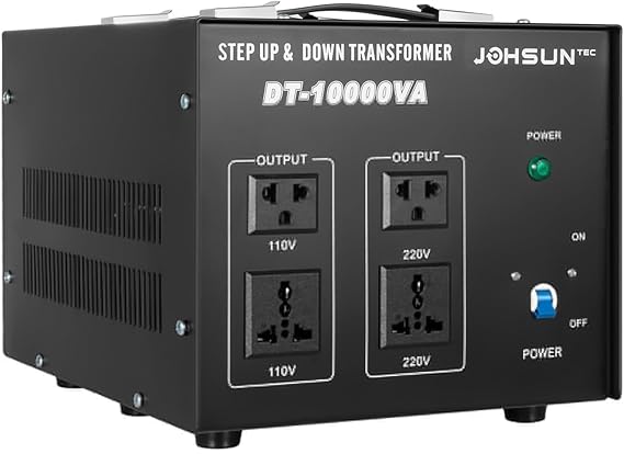 10000W/220V Voltage Transformer, Heavy Duty Converter Step Up/Down 110V to/from 220V with USB Power and Overload Protection Circuit Breaker