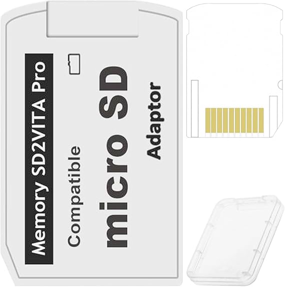 SD2Vita Game 6.0 Memory Card Adapter for PS Vita PSVSD Micro SD | for PSV 1000/2000, 3.60 HENkaku Enso System, TF Card Holder to 256G Support, Version 6.0 Upgrade, SATA 3.0 Fast Loading
