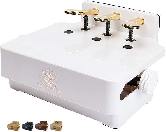 Adjustable Piano Pedal Extender Bench for Kids (White)