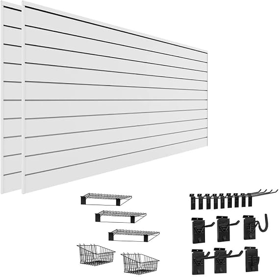Proslat Stealth Ultimate Bundle - White PVC Slatwall