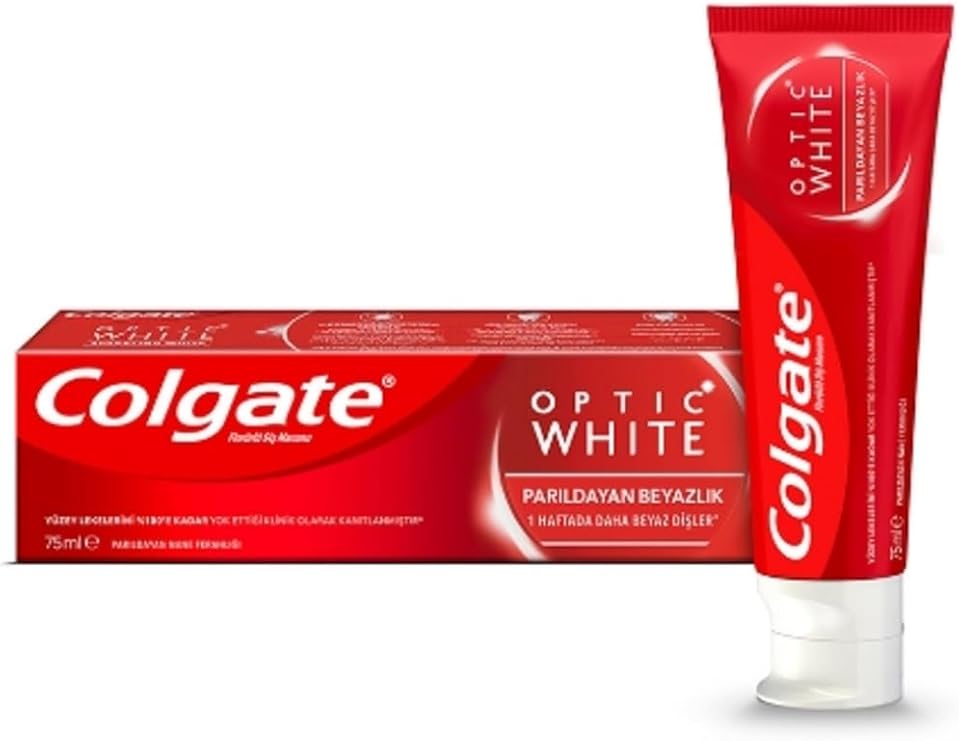 Colgate Optic White Diş Macunu, Parıldayan Beyazlık, 50 ml, 6'lı Set