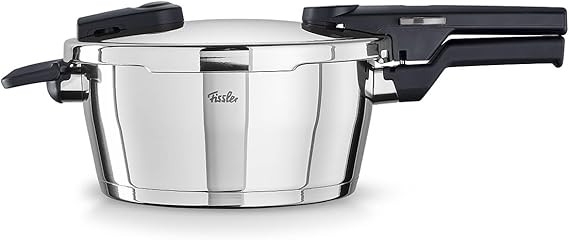 Fissler Vitaquick düdüklü tencere, 3,5 l, çap 22 cm, paslanmaz çelik, 2 pişirme kademesi, Almanya'da üretilmiştir, indüksiyon