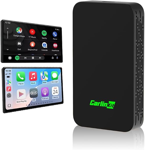 Carlinkit 2026 Upgrade 5.0 2Air Adapter Brings Wireless CarPlay/Android Car Plug and Play Seamless Connection