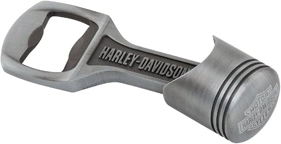 Harley-Davidson Engraved H-D Piston Bottle Opener, Pewter Finish HDL-18573