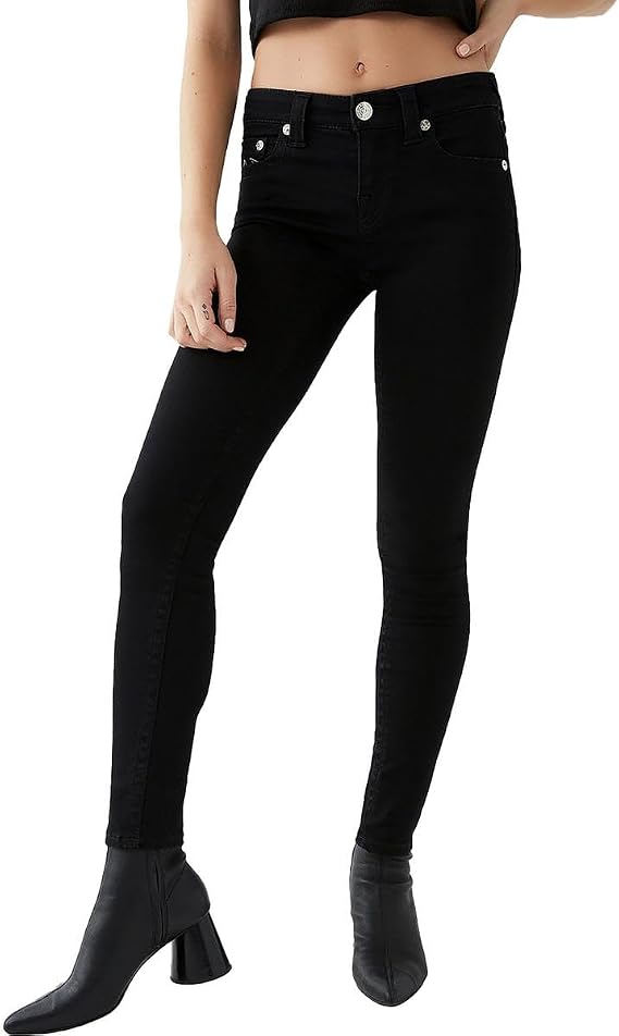 True Religion Womens Jennie Curvy Skinny Double Raised Stitched JeanJeans