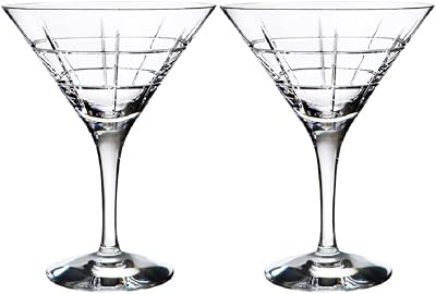 Orrefors Street Martini Glass Pair