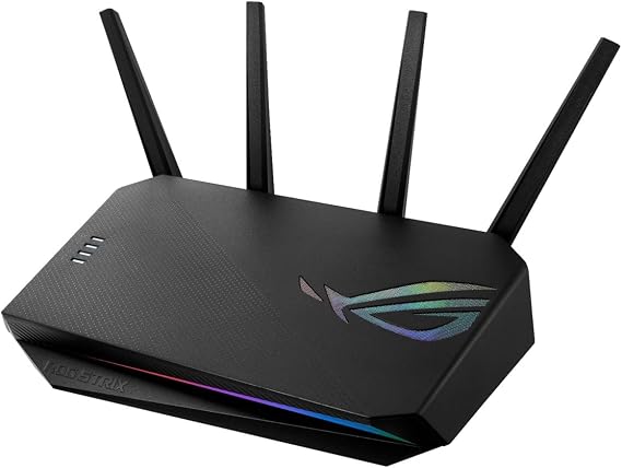 ASUS ROG Strix GS-AX3000 Gaming Combinable Router (Tethering as 4G and 5G Router Replacement Ai Mesh WLAN System WiFi 6 AX3000 PS5 Compatible Gaming Engine with Aura RGB Gigabit LAN)