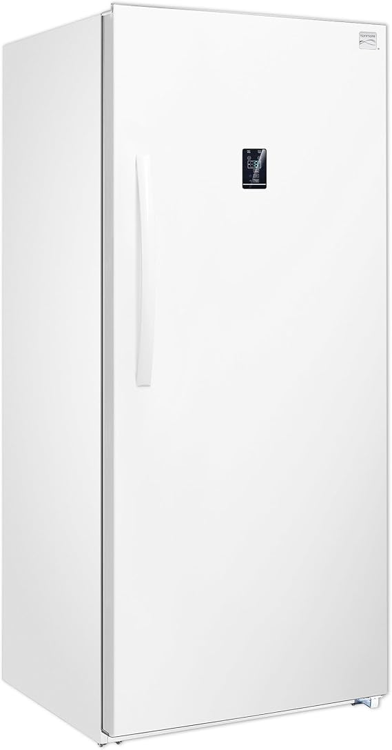 Kenmore 14.0 Cubic Feet Capacity Upright freezer - Convertible Refrigerator/Freezer, 4 Shelves, Garage Ready, Meat Storage, Auto Defrost, Congelador For Home, Apartment, Basement, Dorm, White