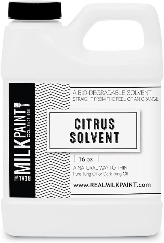 Real Milk Paint, Orange Peel Oil, Natural Alternative to Odorless Mineral Spirits, Paint Thinner, Degreaser, Brush Cleaner, 16 oz