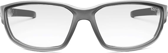 Ergodyne - 53100 Skullerz Kvasir Safety Glasses - Matte Gray Frame, Clear Lens