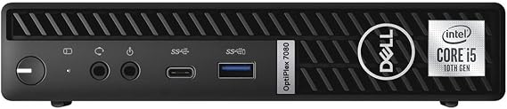 DELL OptiPlex 7000 Series 7080 MFF Mini Business Desktop, Intel Core i5-10500T, 16GB RAM, 512GB SSD, RJ-45, DisplayPort, Type-C, Wi-Fi 6, Windows 10 Pro