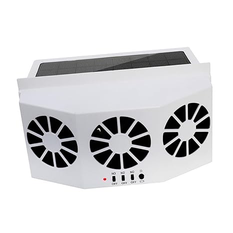 Solar Fan Solar Vent Radiator for Window Efficient Cooling with Ducts Easy Installation for Pet Odor Removal and Hot Air Ventilation
