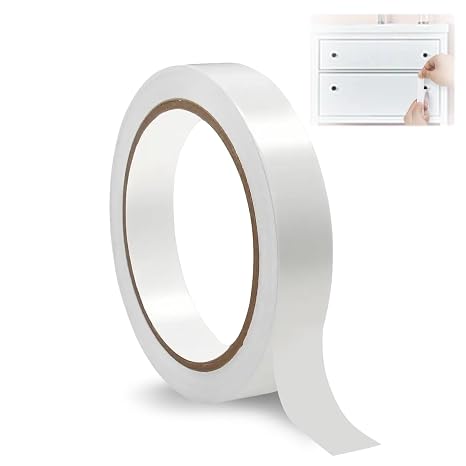 18mm X 10m Melamine Edging Tape, Worktop Edging Strip Self-Adhesive Furniture Edging Strip No Iron Pre-Glued Tape for Worktop Kitchen Cabinet Furniture Wooden Panels Restoration DIY Application, White