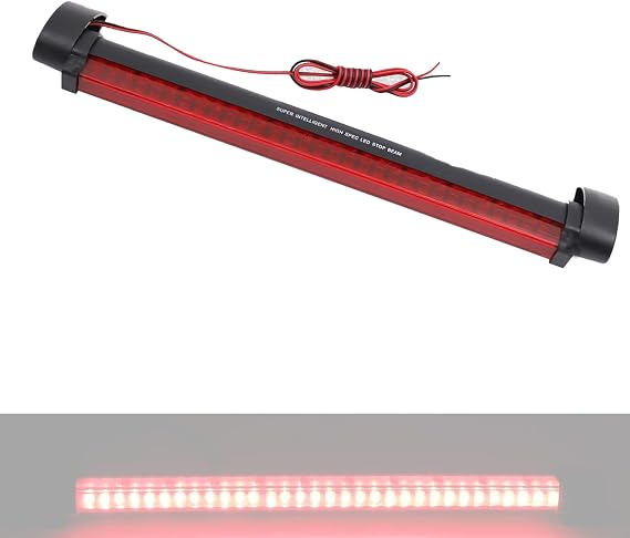 12V LED Third Brake Light Strip Stop Tail Light Warning Lamp High Brake Warning Light Red ABS Strip Auto Stop Tail Red Light (32LED)