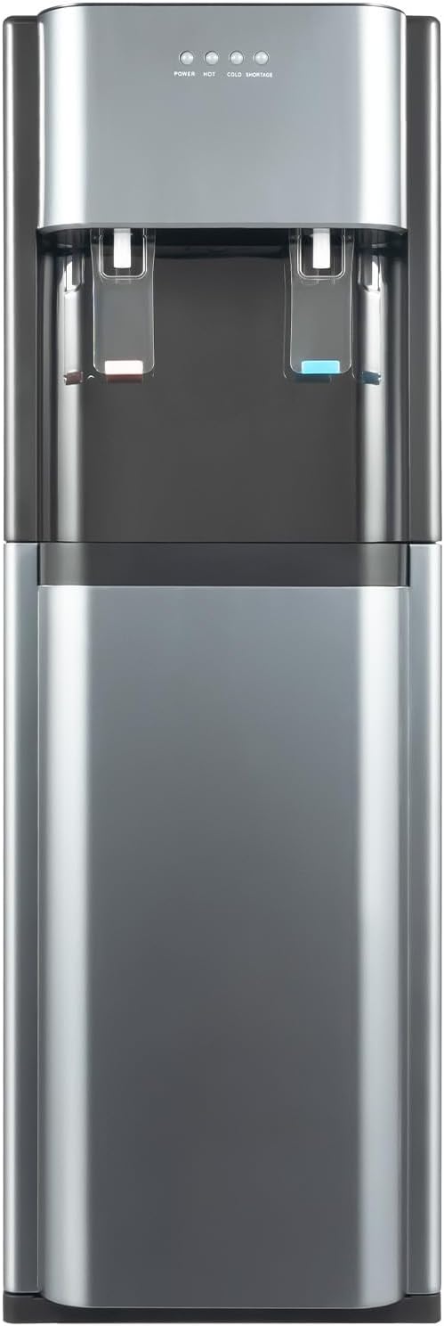 Bottom Loading Water Cooler Dispenser for 5 Gallon Bottles,Office Drinking Machine - 2 Temperatures with Hot and Cold Spouts,Water Cooler with Overload Protection Function for Home, Living Room