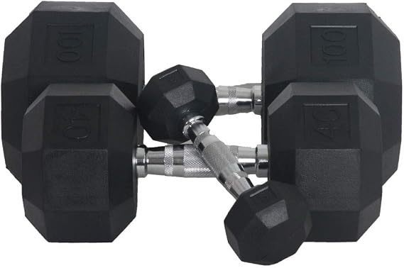 1st Fitness Fitness First Rubber Hex Dumbbell Pairs