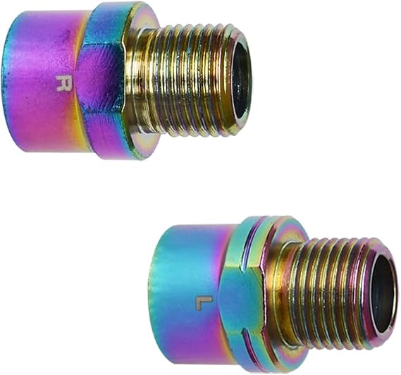 Bicycle Pedal Extender Bike Pedal Spacer Extension Chromium Molybdenum Steel 9/16 inch for MTB Mountain Road Bike Road Bicycle 1 Pair Colorful