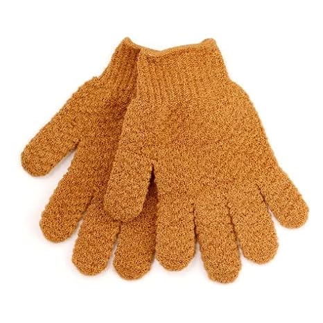 Pete & Pedro Exfoliating Bath & Body Shower Gloves For Men & Women | Gently Scrubs & Cleanses Skin & Unclogs Pores | Soft, Thickly Woven, Hygienic & Machine Washable | As Seen on Shark Tank, 1 Pair