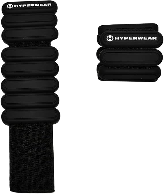 Hyperwear Stylish Wrist & Ankle Weights 1 lb Each (2 lb Set), Adjustable Soft Weights for Walking, Running, Pilates, Barre & Dance